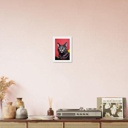 Retro Pop Art Cat - Matte Archival Poster
