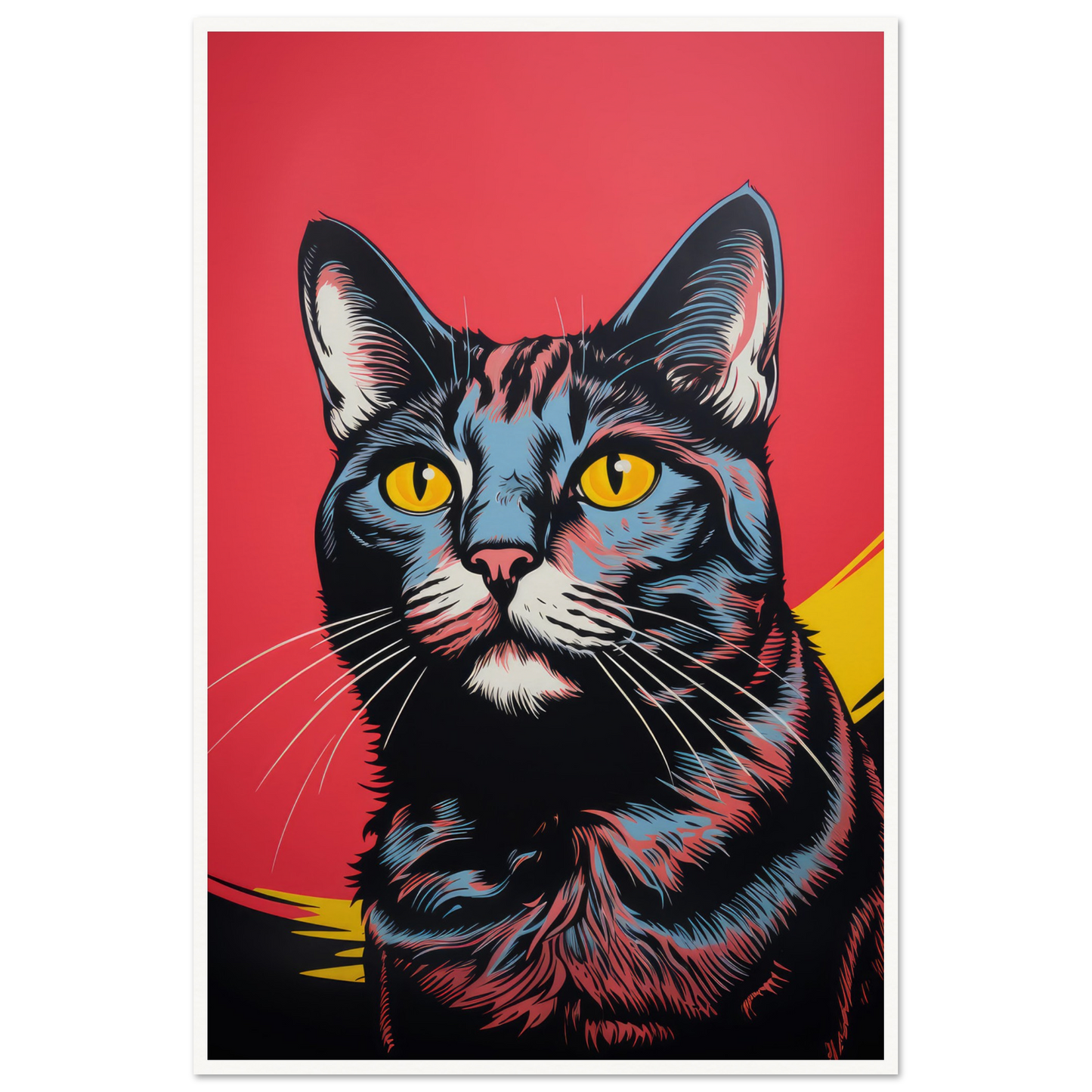 Retro Pop Art Cat - Matte Archival Poster