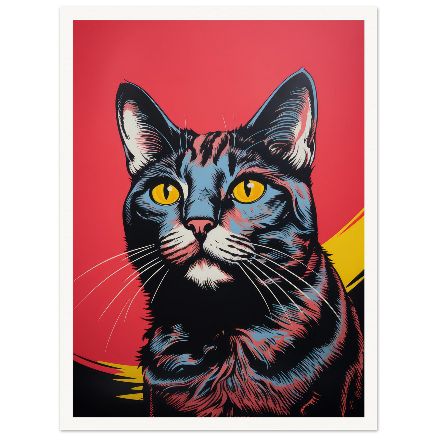 Retro Pop Art Cat - Matte Archival Poster