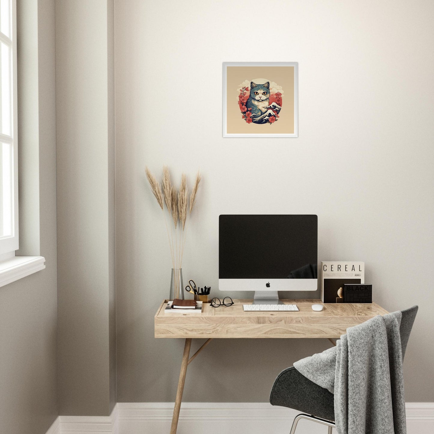 Floral Cat - Matte Archival Poster