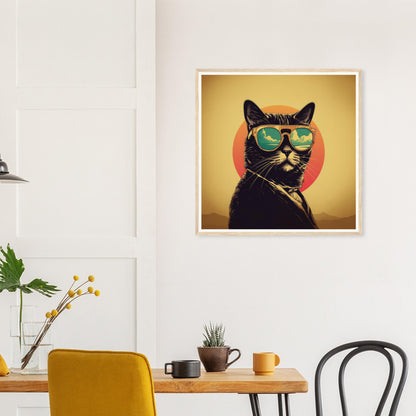 Retro Cool Cat - Matte Archival Poster