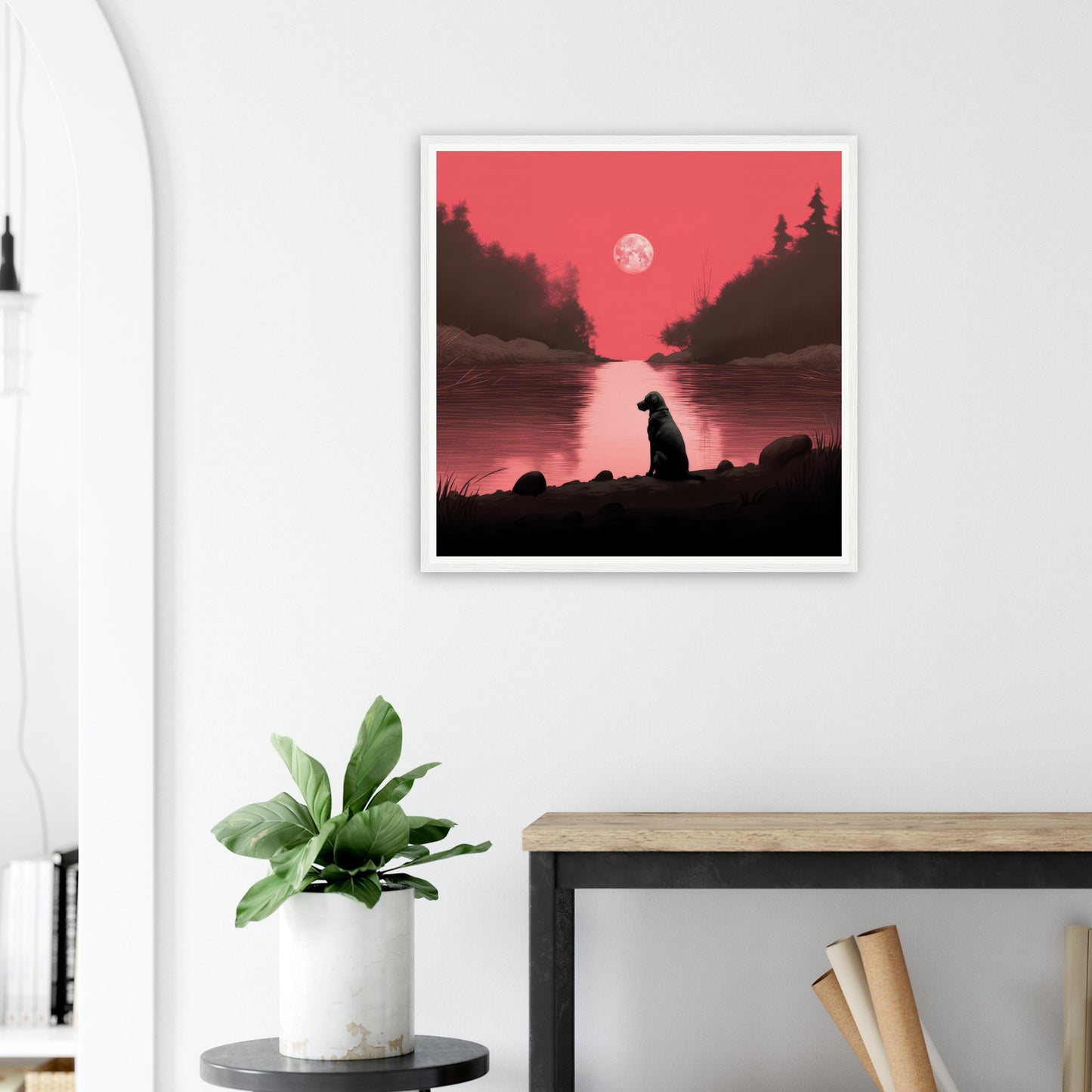 Red Moon River - Matte Archival Poster