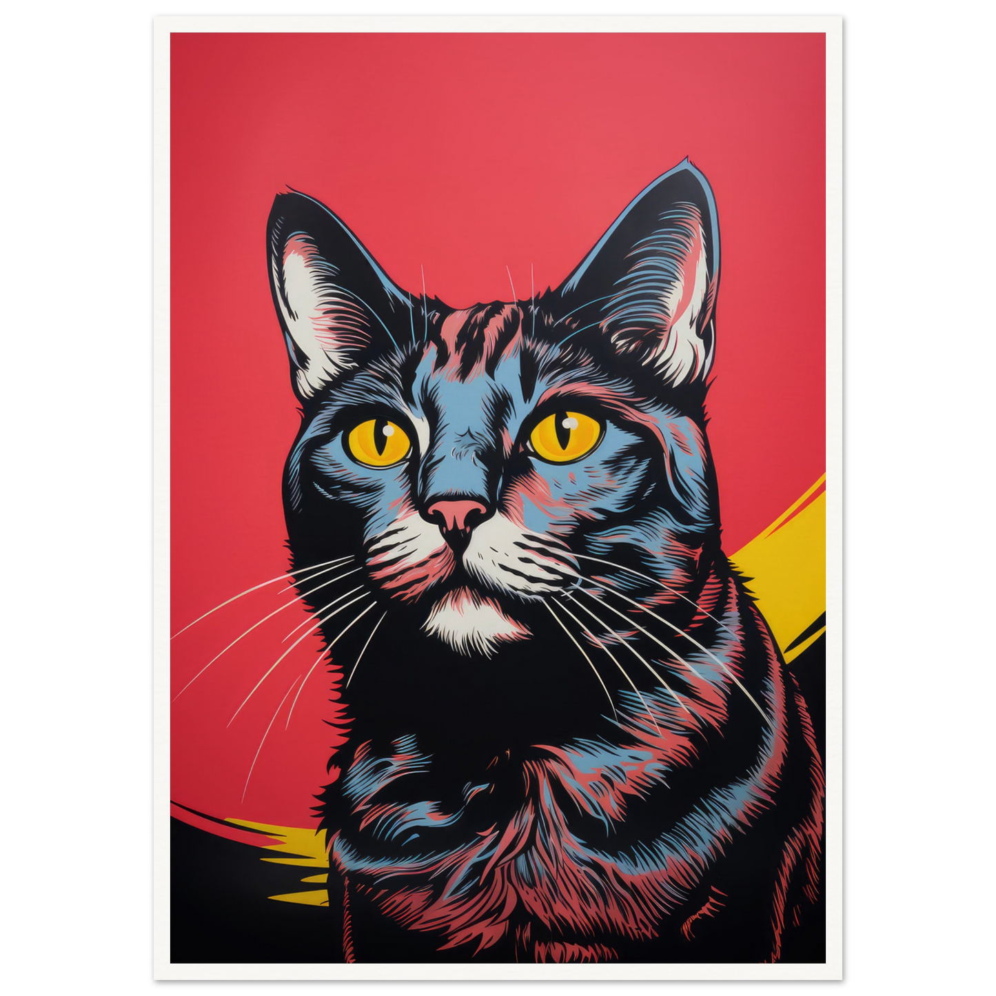 Retro Pop Art Cat - Matte Archival Poster