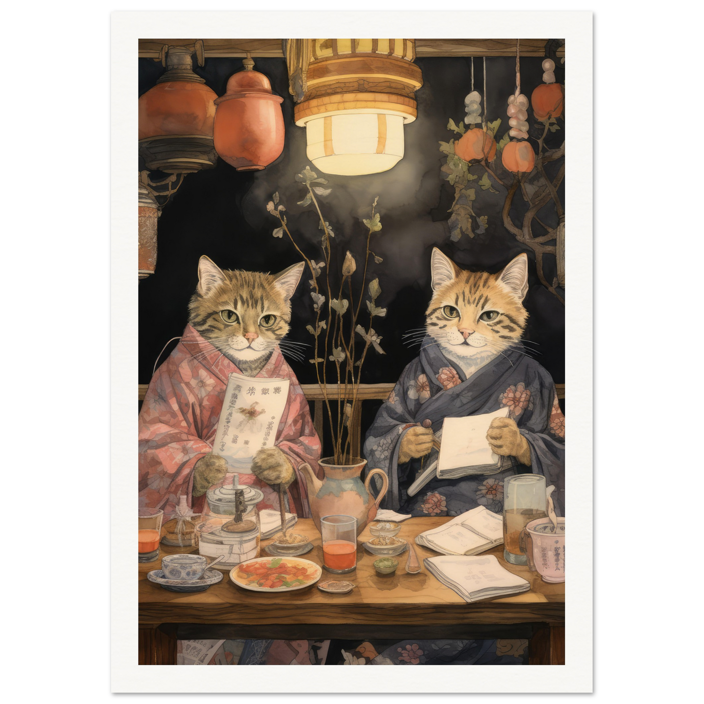 Izakaya Cats - Matte Archival Poster