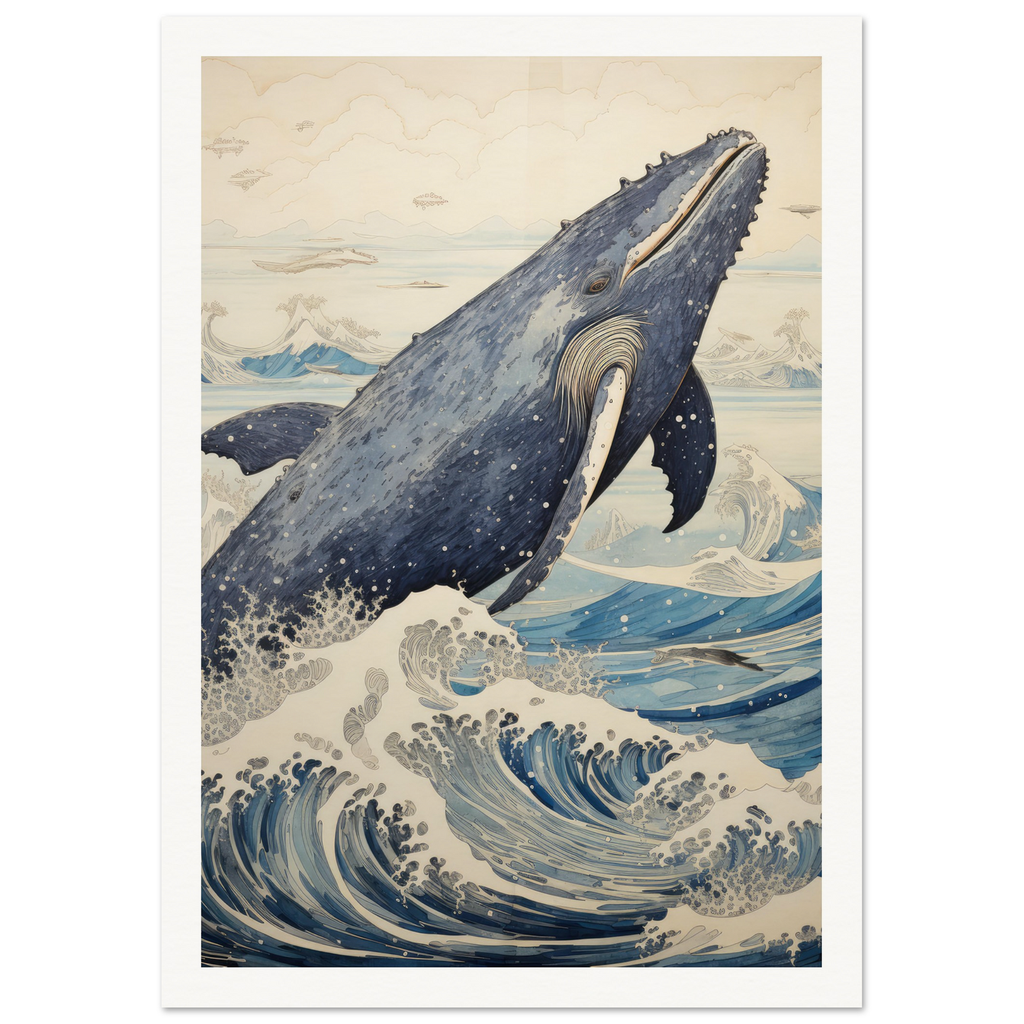 Breaching Whale - Matte Archival Poster