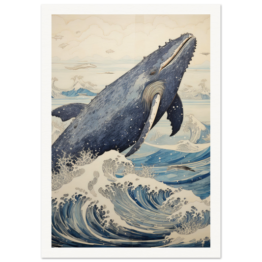 Breaching Whale - Matte Archival Poster