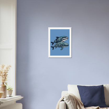 Pair Of Whales - Matte Archival Poster