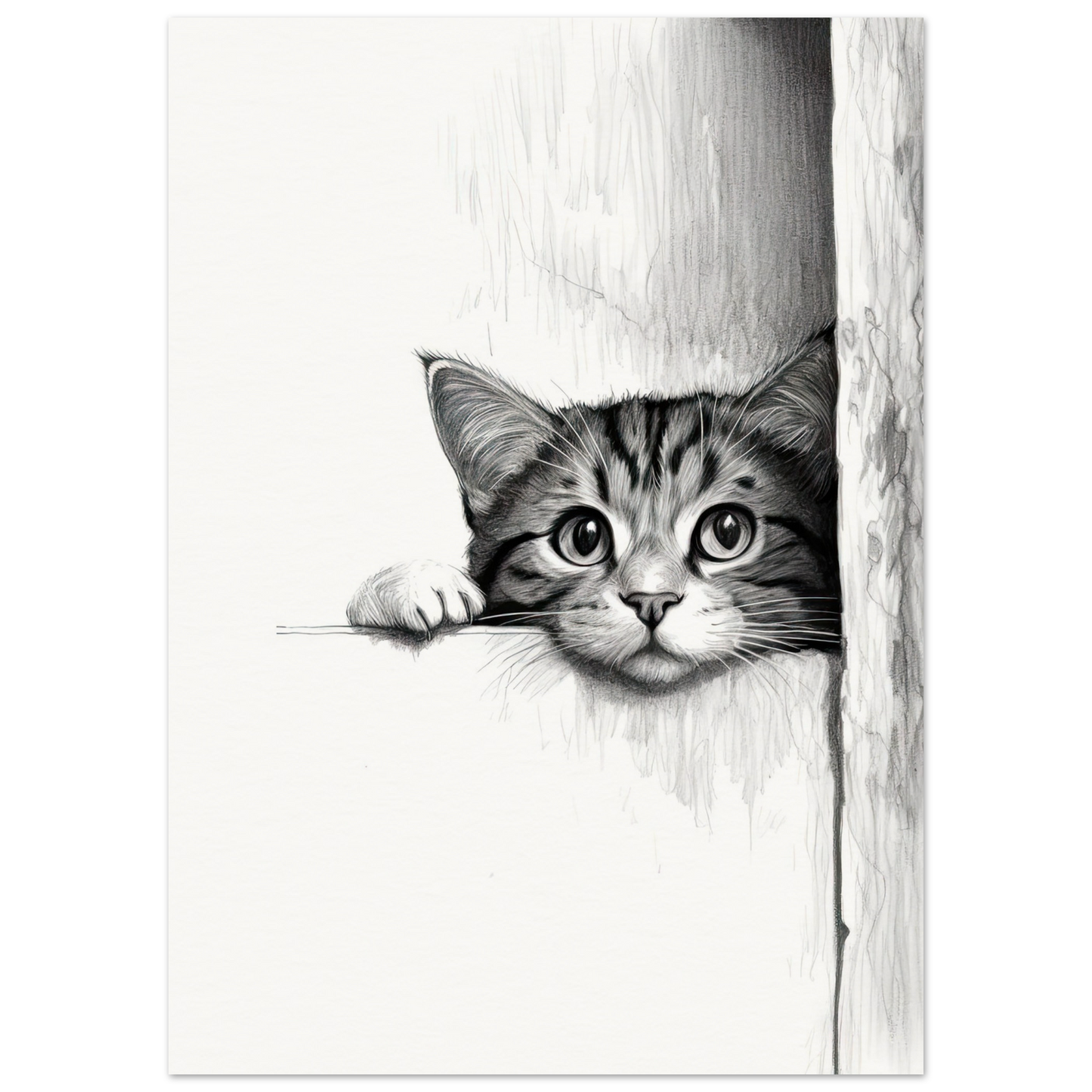 Peeking Out - Matte Archival Poster