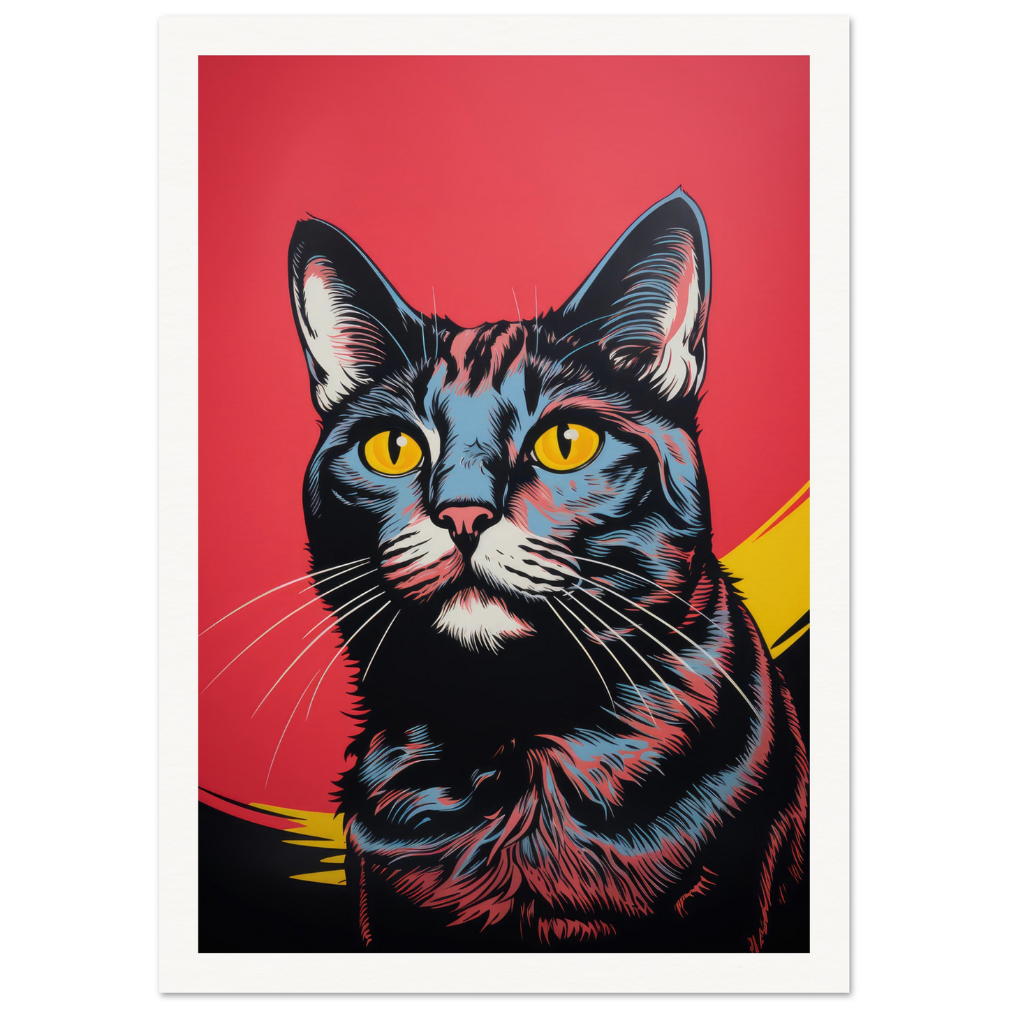 Retro Pop Art Cat - Matte Archival Poster
