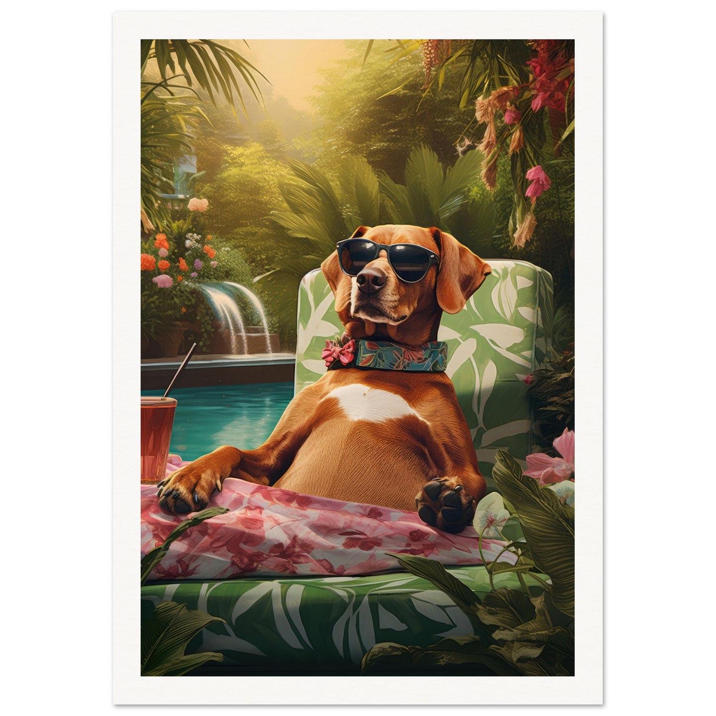 Poolside Paradise II - Matte Archival Poster