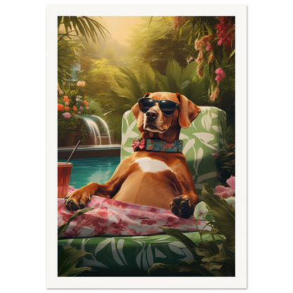 Poolside Paradise II - Matte Archival Poster