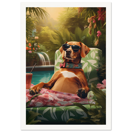 Poolside Paradise II - Matte Archival Poster