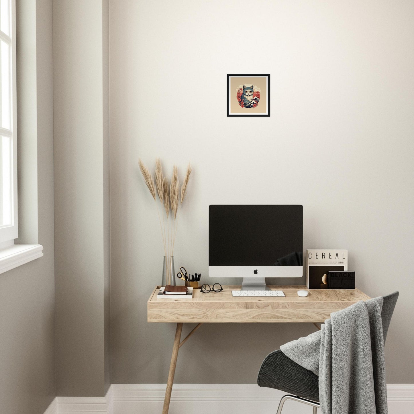 Floral Cat - Matte Archival Poster
