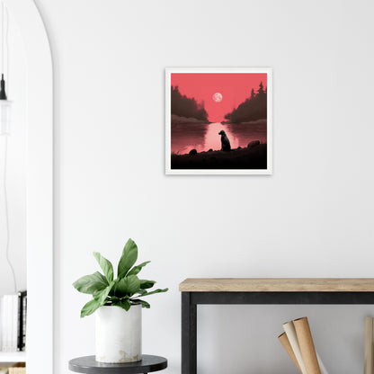 Red Moon River - Matte Archival Poster