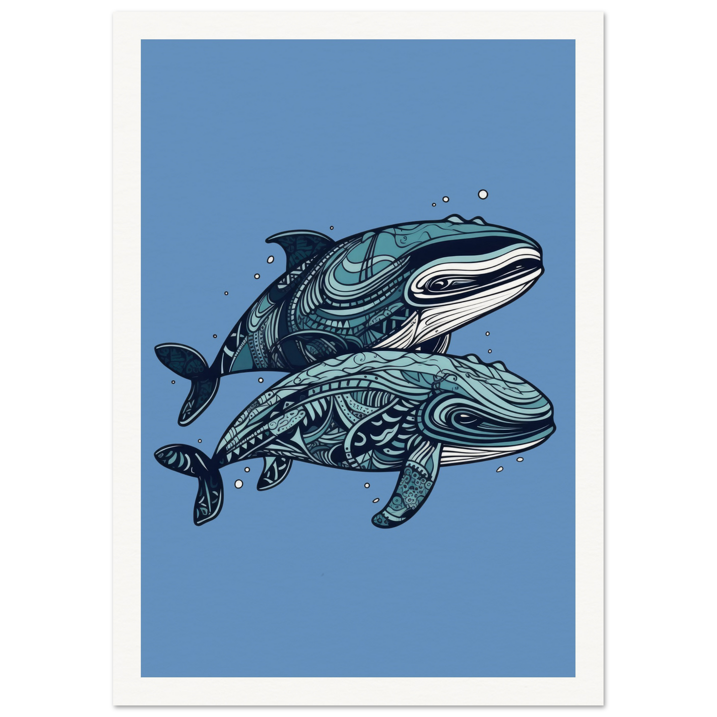Pair Of Whales - Matte Archival Poster