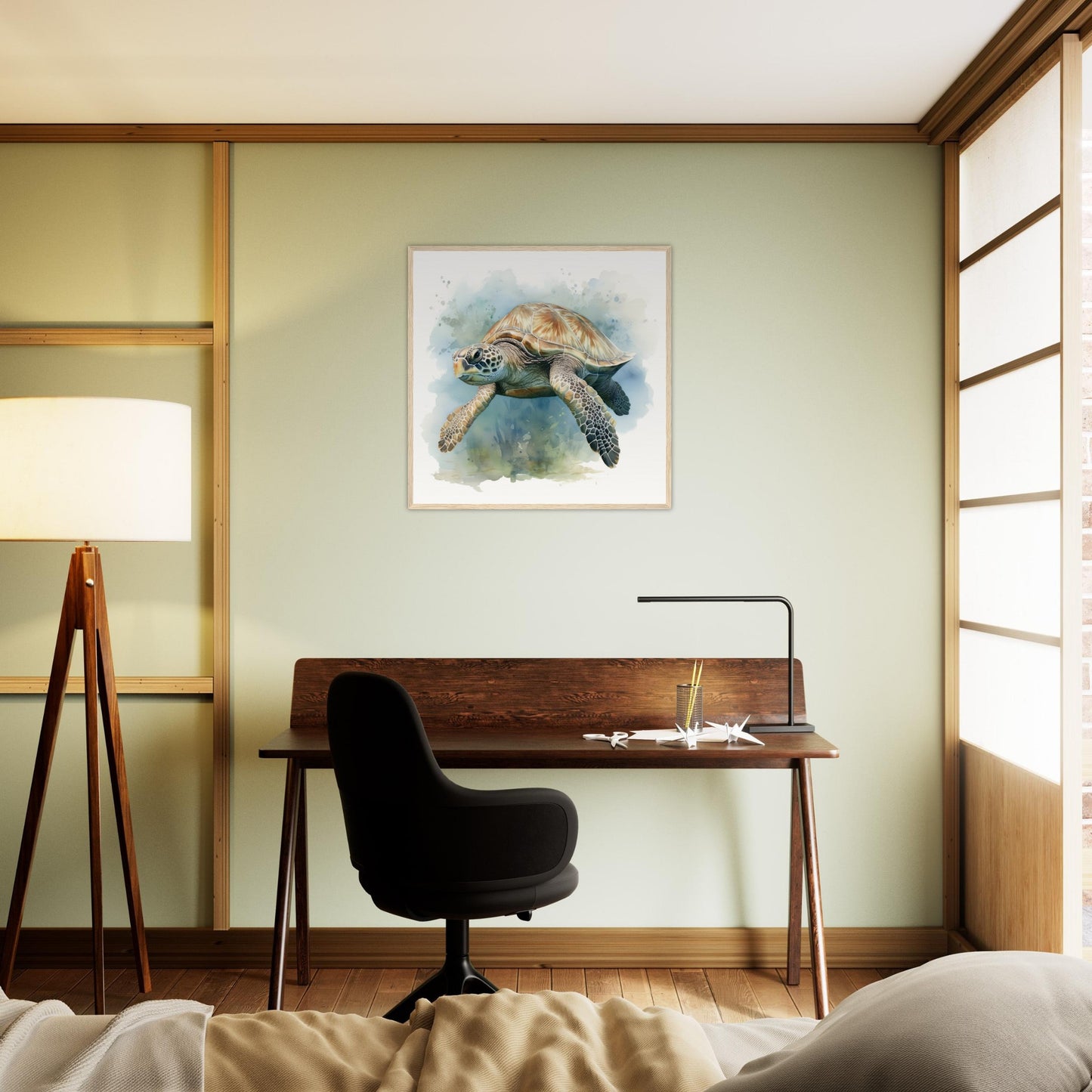 Watercolour Sea Turtle - Matte Archival Poster