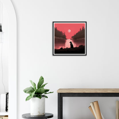 Red Moon River - Matte Archival Poster