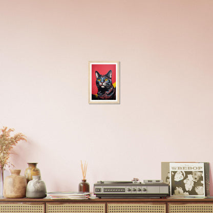 Retro Pop Art Cat - Matte Archival Poster