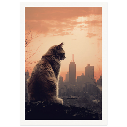 Skyline Cat - Matte Archival Poster