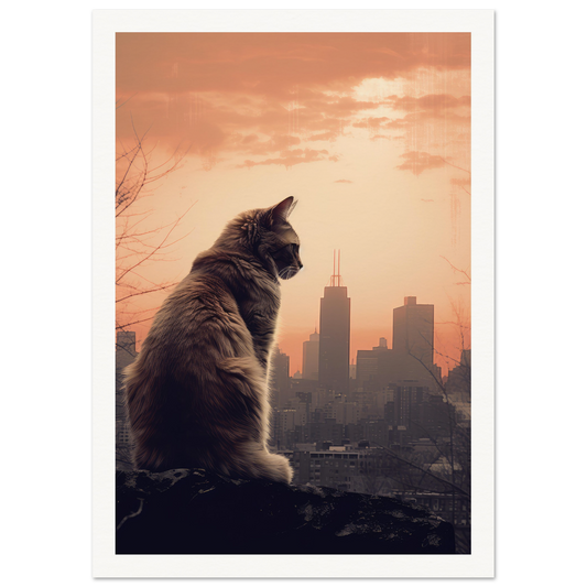 Skyline Cat - Matte Archival Poster