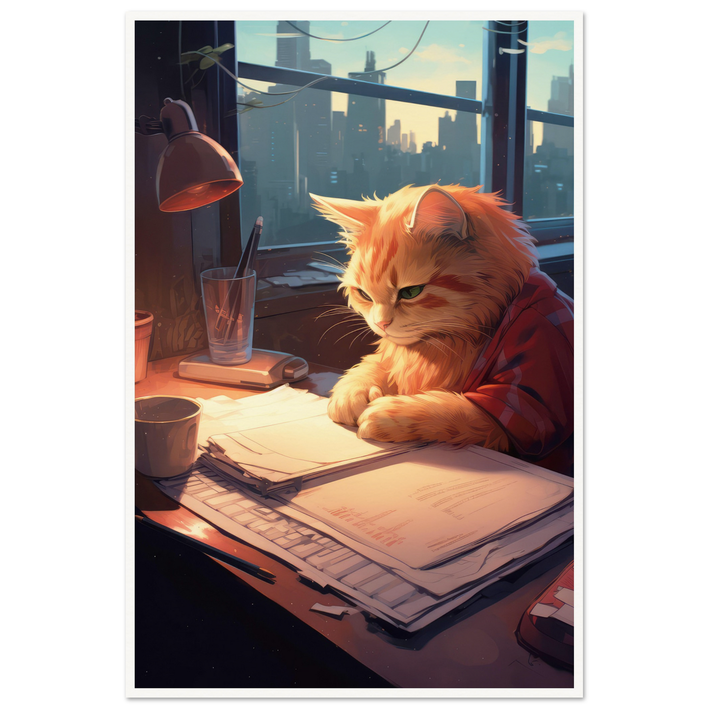 Studying Hard - Matte Archival Poster