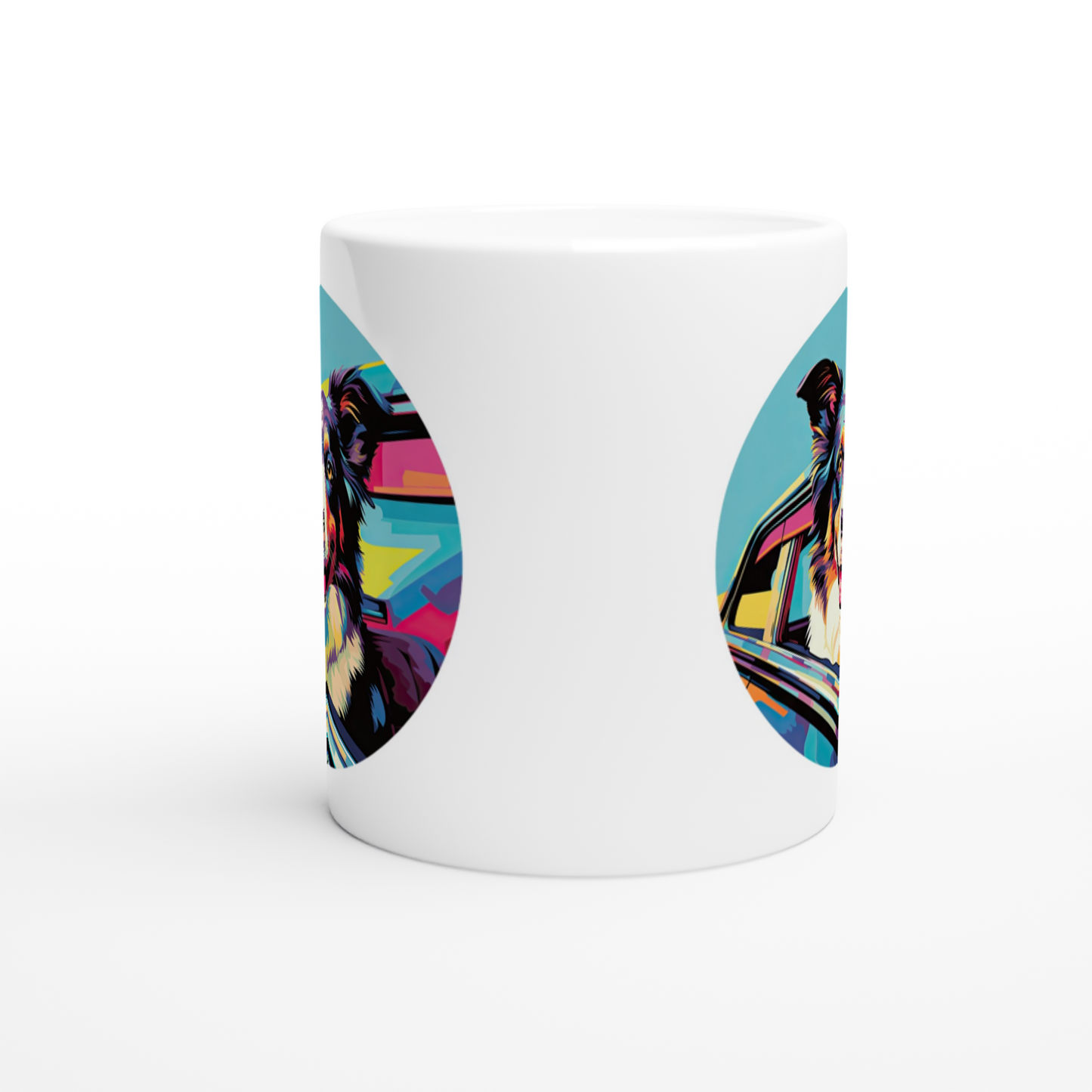 Pop Art Border Collie - Ceramic Coffee Mug