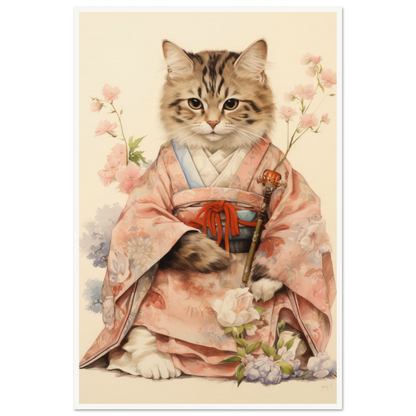 Kimono Cat - Matte Archival Poster