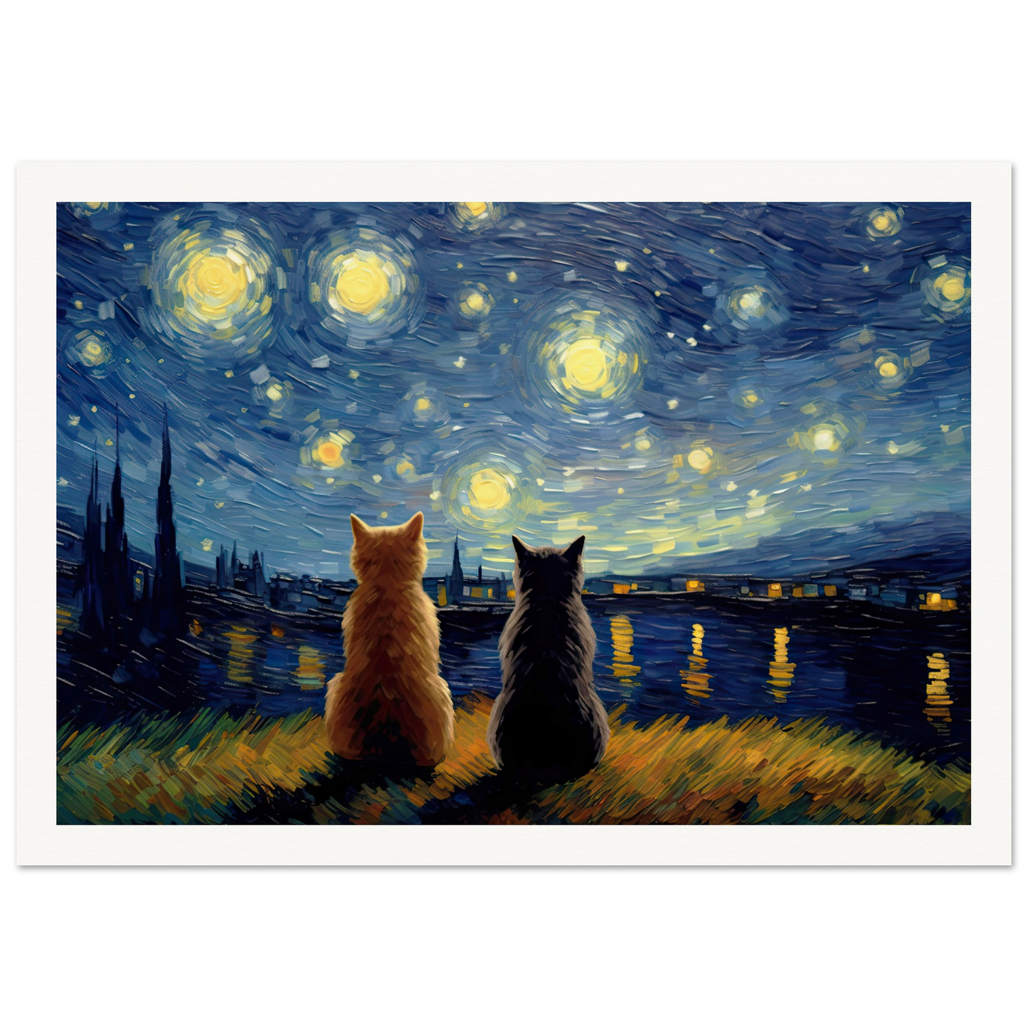 Purry Night - Matte Archival Poster