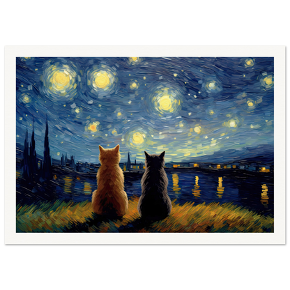 Purry Night - Matte Archival Poster