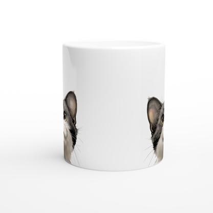 Curious Kitty - Ceramic Coffee Mug
