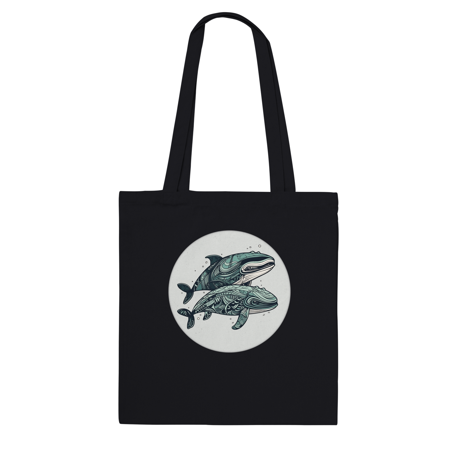 Pair Of Whales (Vintage) - Cotton Tote Bag