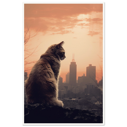 Skyline Cat - Matte Archival Poster