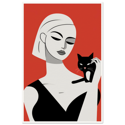 Shoulder Cat - Matte Archival Poster