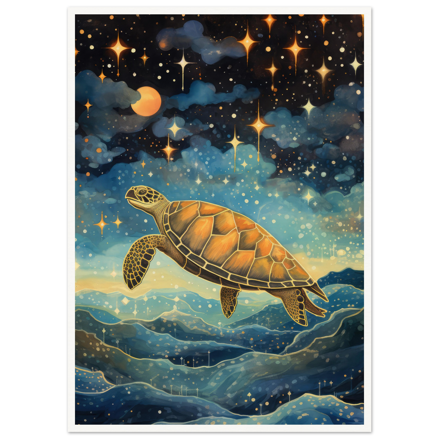 Cosmic Turtle - Matte Archival Poster