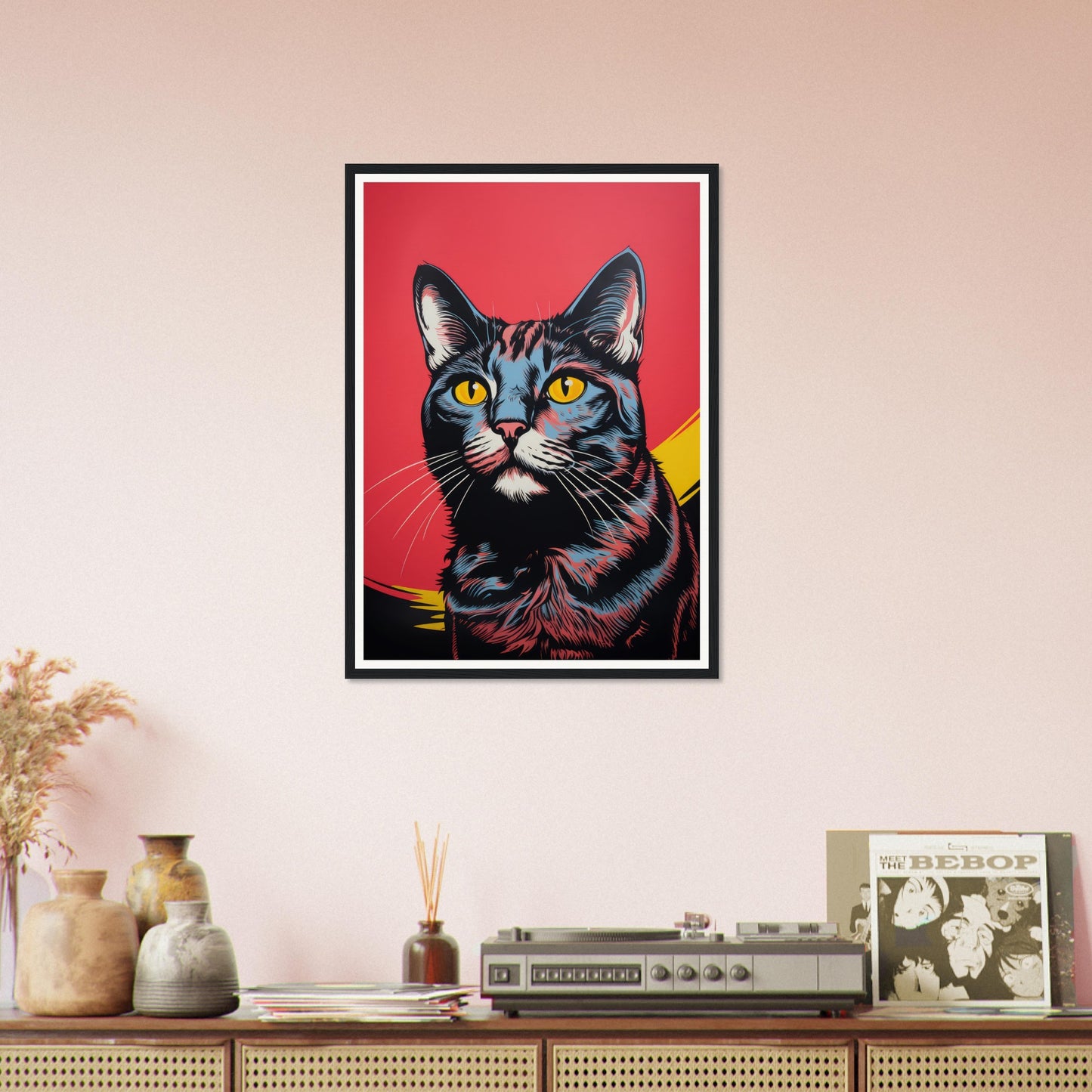 Retro Pop Art Cat - Matte Archival Poster