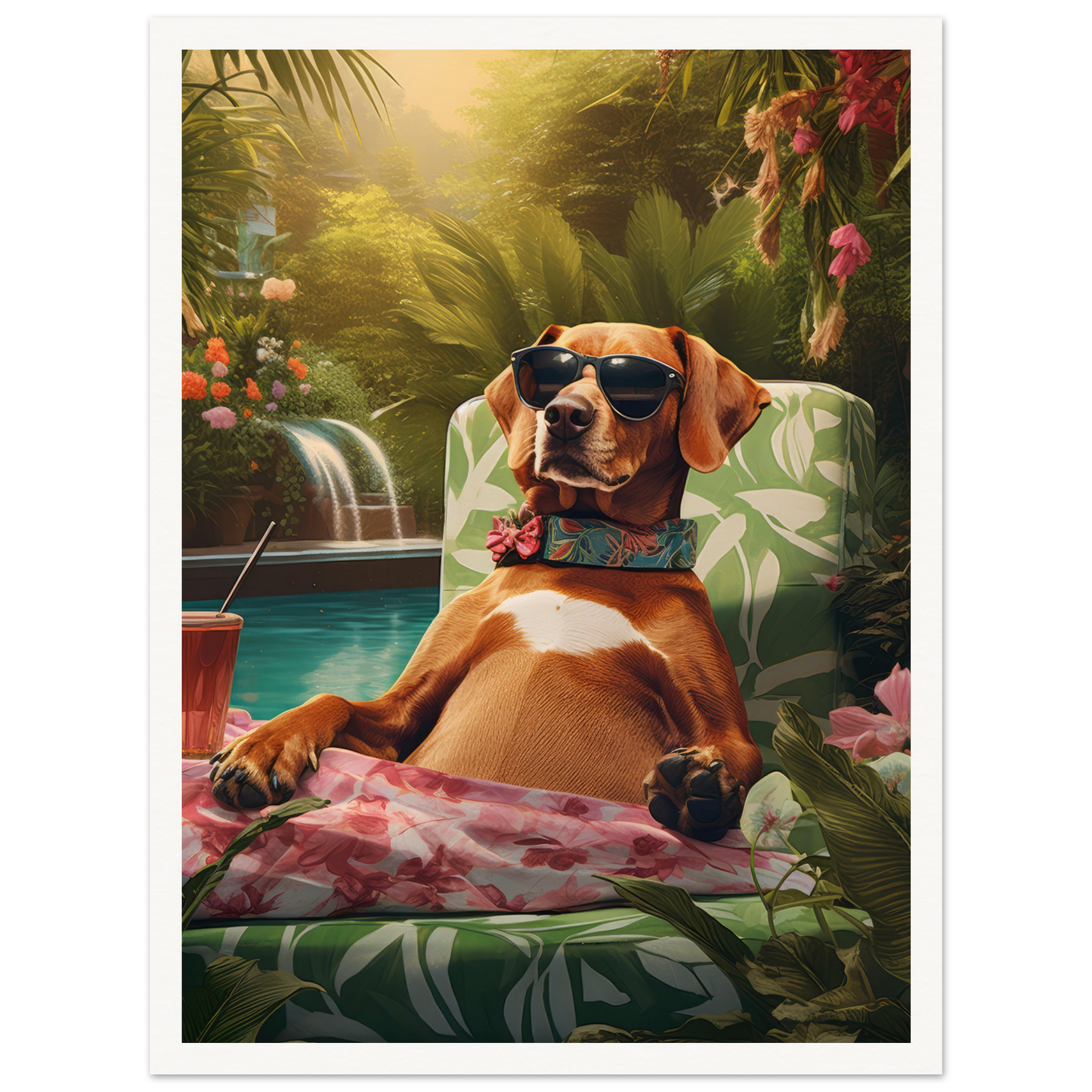 Poolside Paradise II - Matte Archival Poster