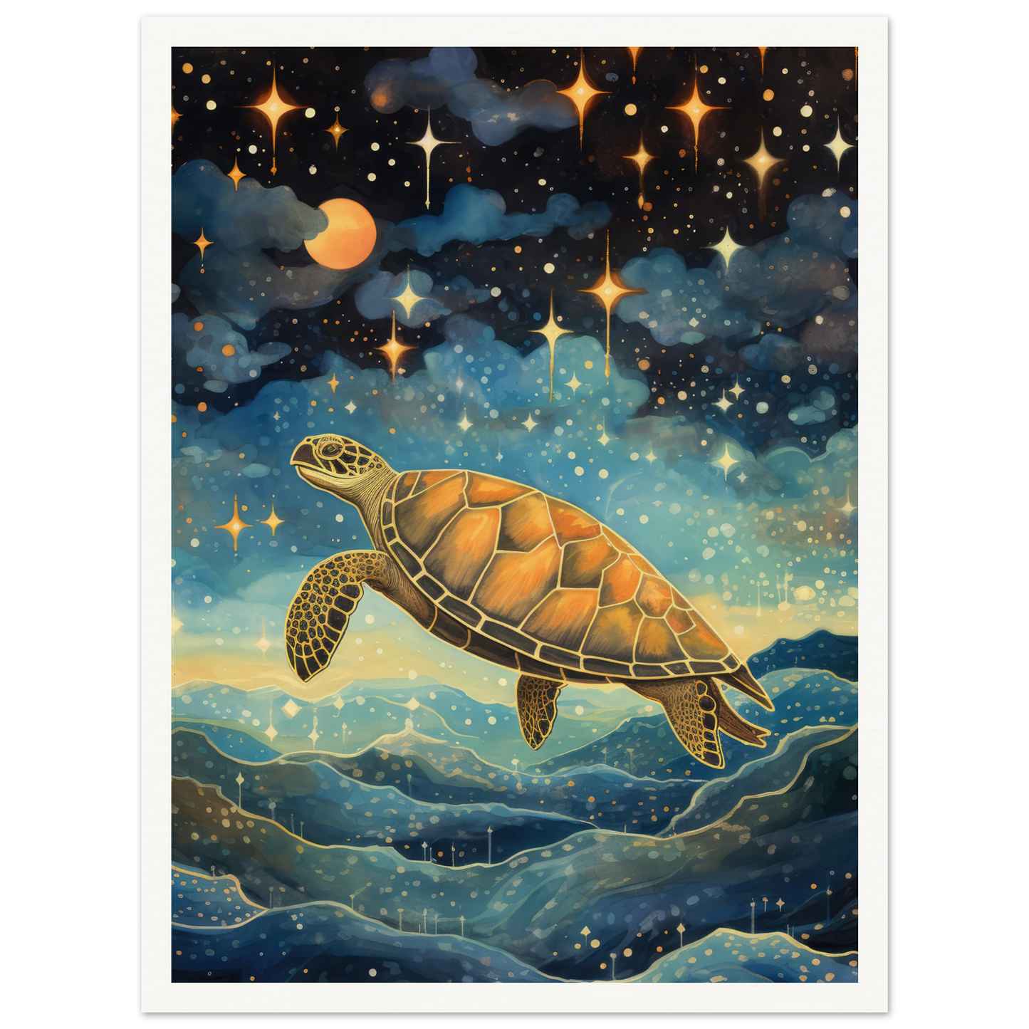 Cosmic Turtle - Matte Archival Poster