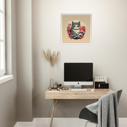 Floral Cat - Matte Archival Poster