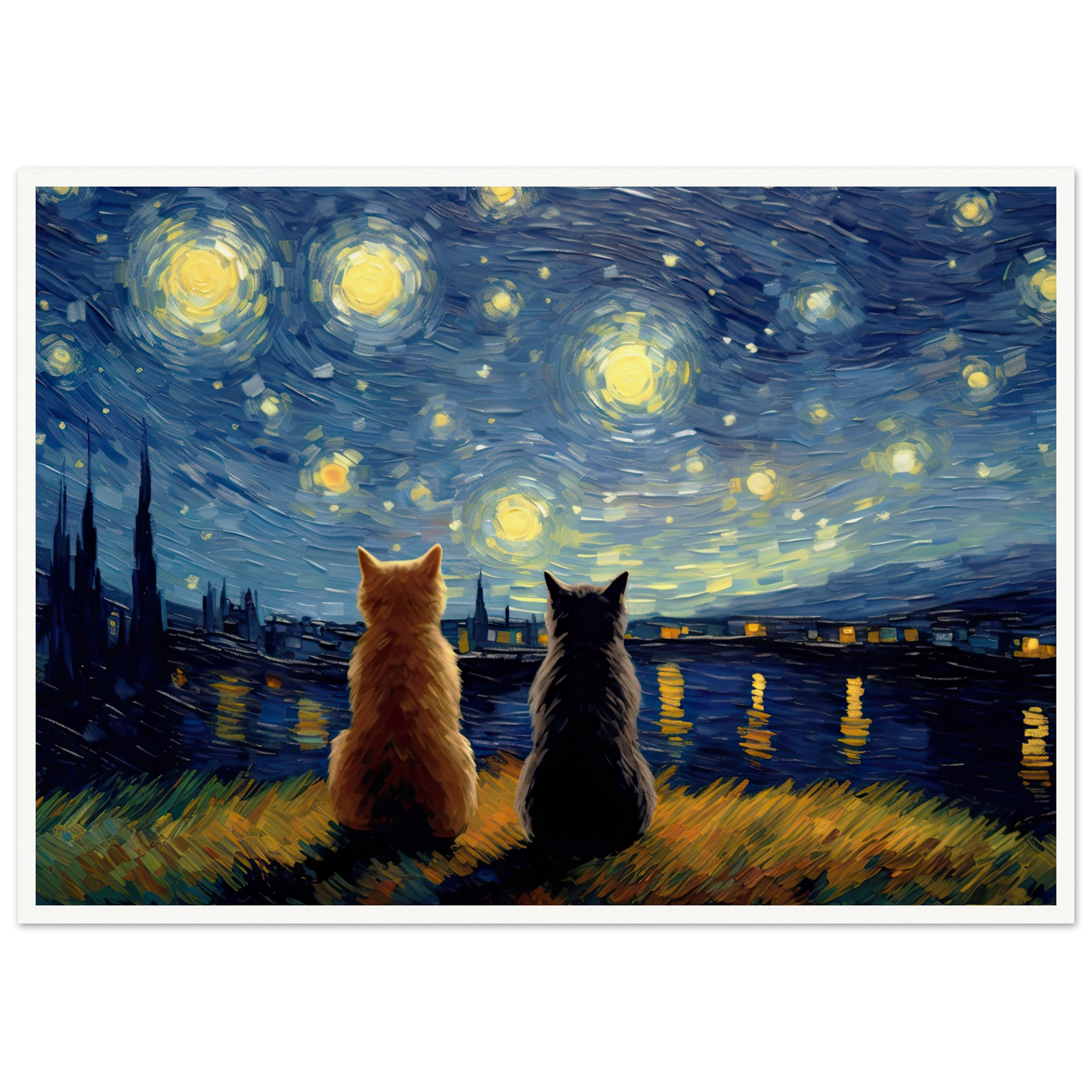 Purry Night - Matte Archival Poster