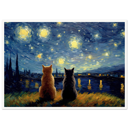 Purry Night - Matte Archival Poster