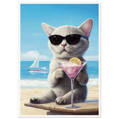 Martini Beach - Matte Archival Poster