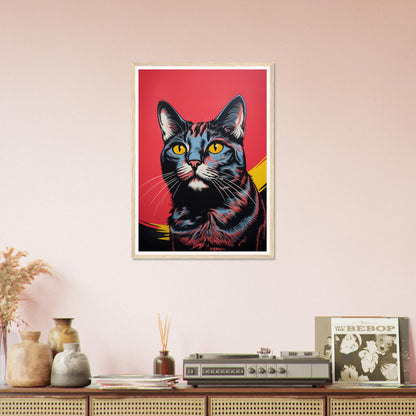 Retro Pop Art Cat - Matte Archival Poster