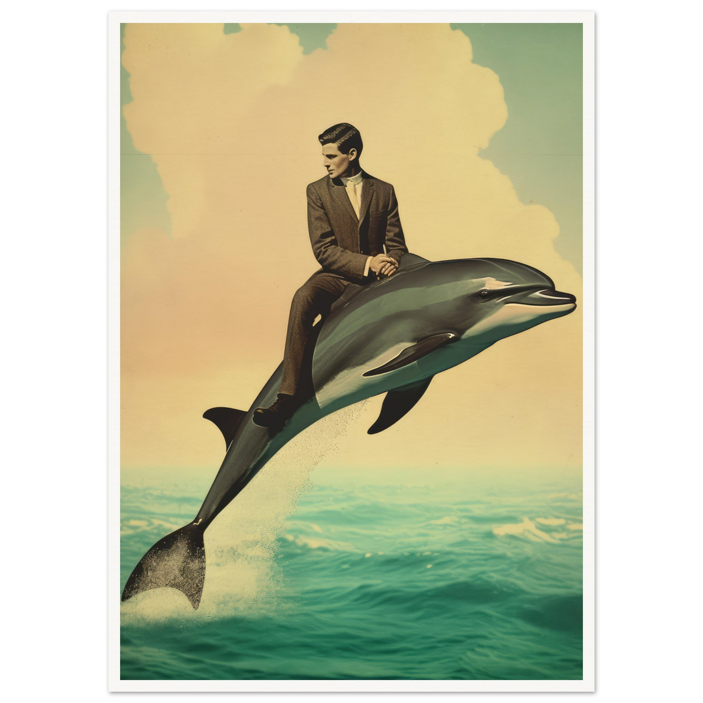 Dolphin Surrealism - Matte Archival Poster
