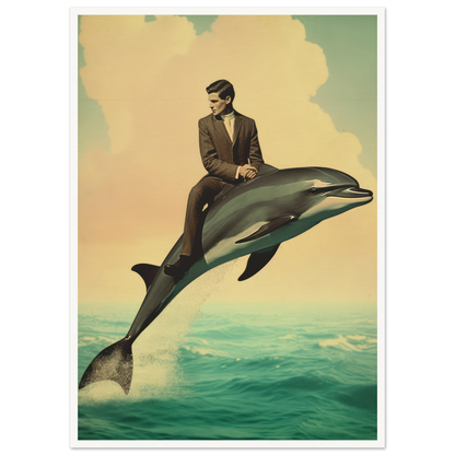 Dolphin Surrealism - Matte Archival Poster