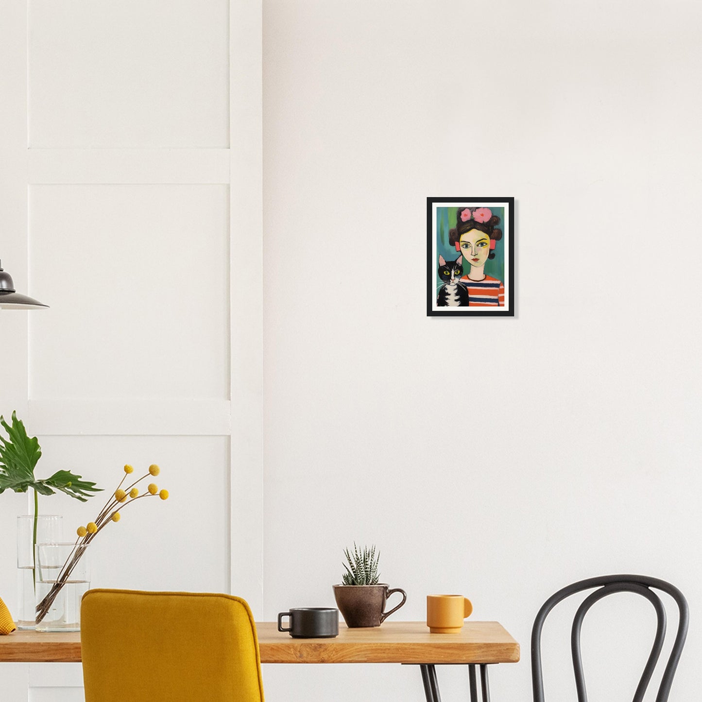 Woman And Cat - Matte Archival Poster