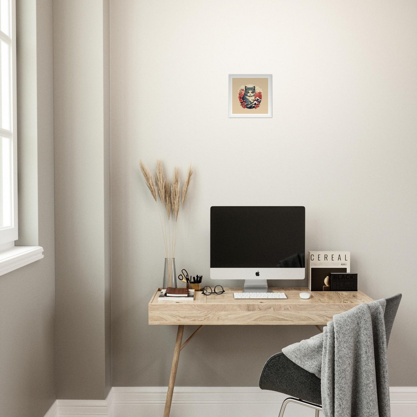 Floral Cat - Matte Archival Poster