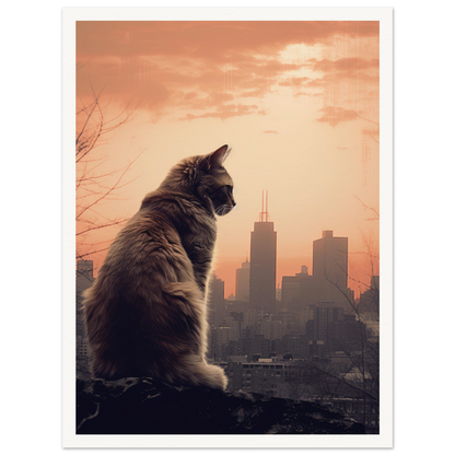 Skyline Cat - Matte Archival Poster