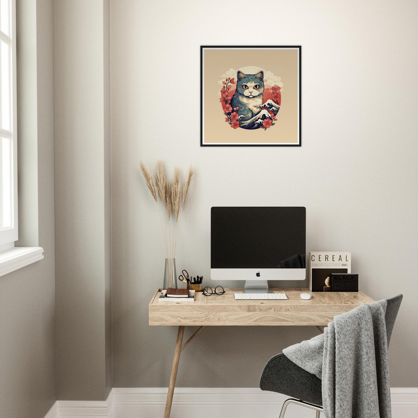 Floral Cat - Matte Archival Poster