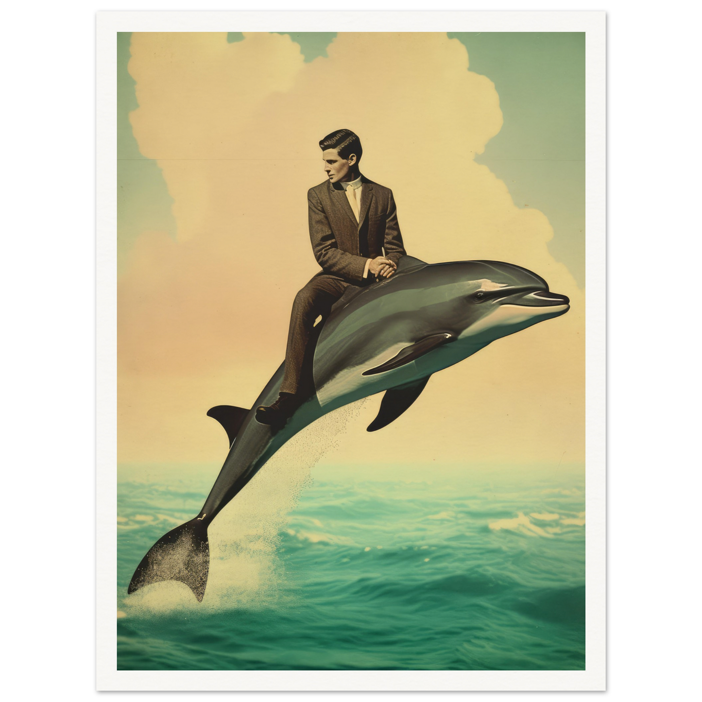 Dolphin Surrealism - Matte Archival Poster