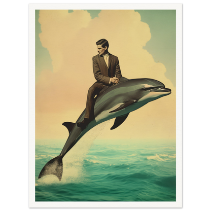 Dolphin Surrealism - Matte Archival Poster